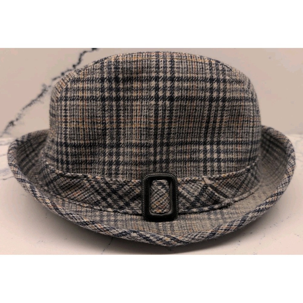 PENDLETON WOOL FEDORA HAT SIZE 7 1/8 PLAID VIRGIN WOOL